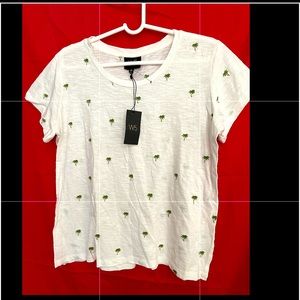 W5 collections palm tree embroidered Tee size medium and size small